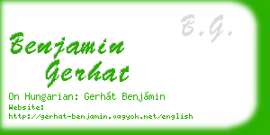 benjamin gerhat business card