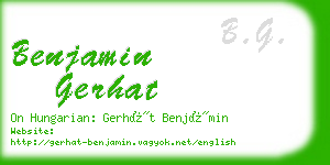benjamin gerhat business card